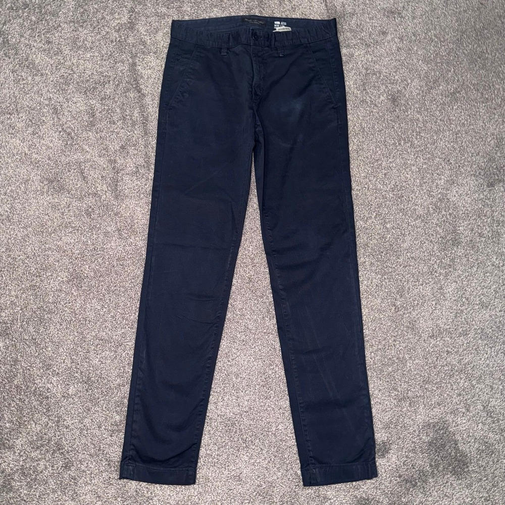 Marc O'Polo Men's Navy Blue Straight Leg Mod‎ Stig Shaped Fit Pants Size 32x34